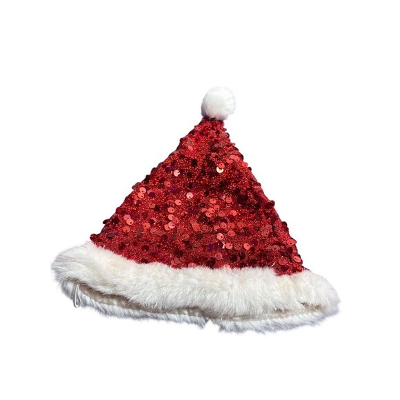 Build-A-Bear Workshop Red Sparkly Sequin Santa Hat stuffed animals. - Picture 2 of 3